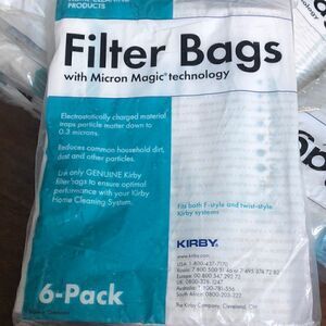 Kirby 204811 Micron Magic Bags, 6 pack White Vacuum Bags